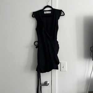 Fame and partners black wrap dress perfect condition worn once